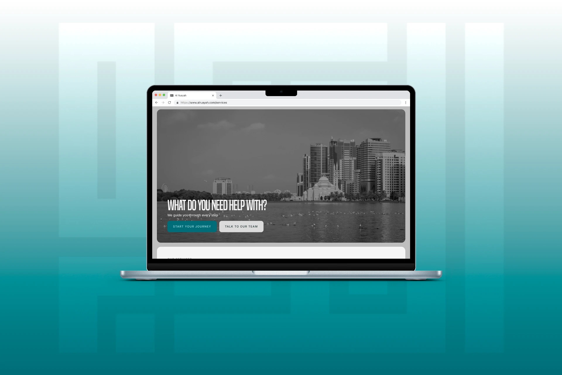 Al Ruayah — website mockup